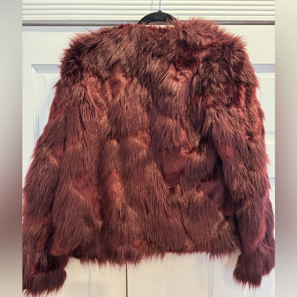 Magenta Fake Fur Jacket